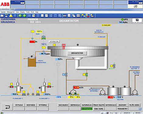 Zrzut z ekranu – wizualizacja procesu