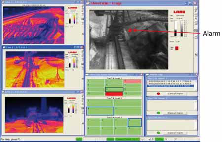 Przykład programu wizualizacyjnego system detekcji termowizyjnej